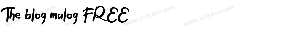The blog malog FREE字体转换